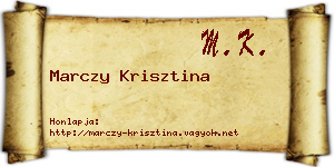 Marczy Krisztina névjegykártya