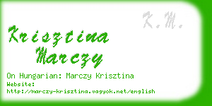 krisztina marczy business card